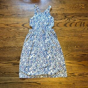 Floral Batik Print Midi Dress